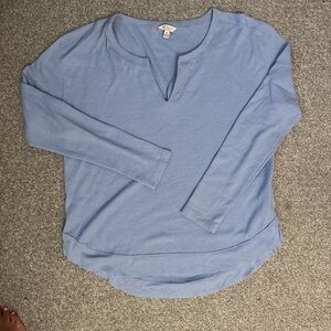 Lucky Brand Sky Blue V-Neck Blouse